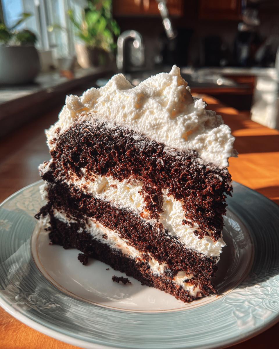Simple Chocolate Zucchini Cake With Whipped Cream Frosting - detail 1