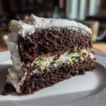 Simple Chocolate Zucchini Cake With Whipped Cream Frosting