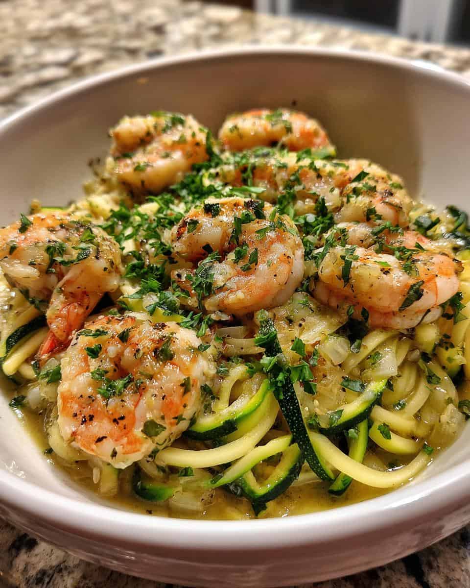 Skinny Shrimp Scampi with Zucchini Noodles - detail 1