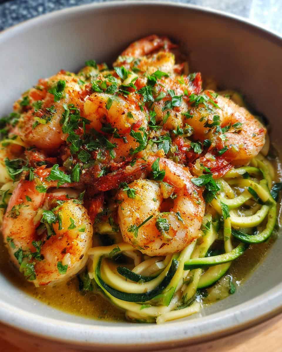 Skinny Shrimp Scampi with Zucchini Noodles - detail 2