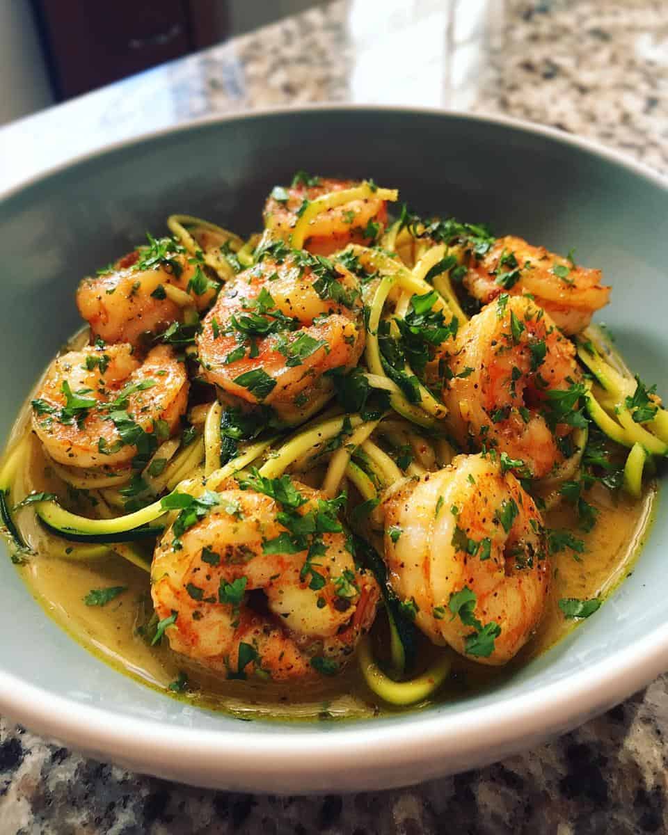 Skinny Shrimp Scampi with Zucchini Noodles - detail 3