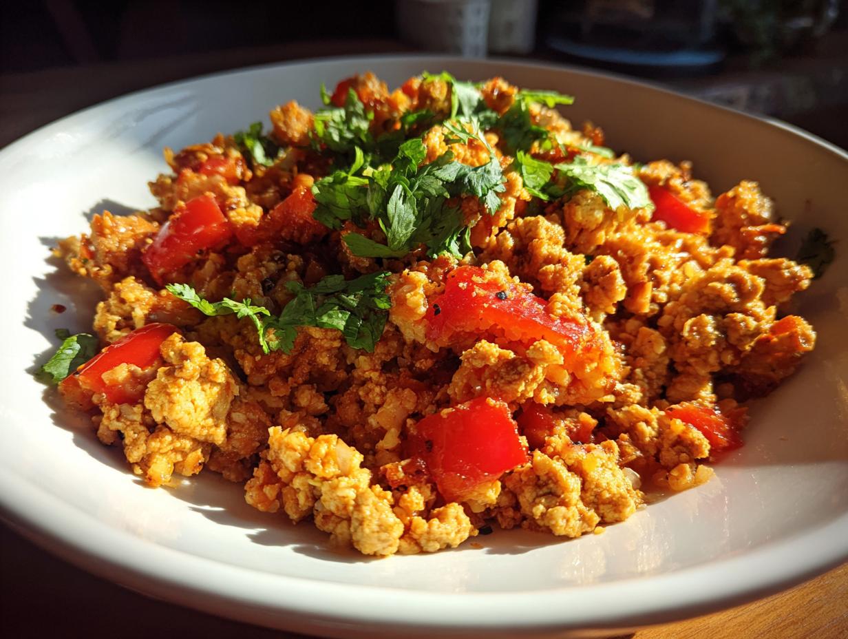 Spicy Cauliflower Rice: 1 Pan Dinner Cures Bad Day