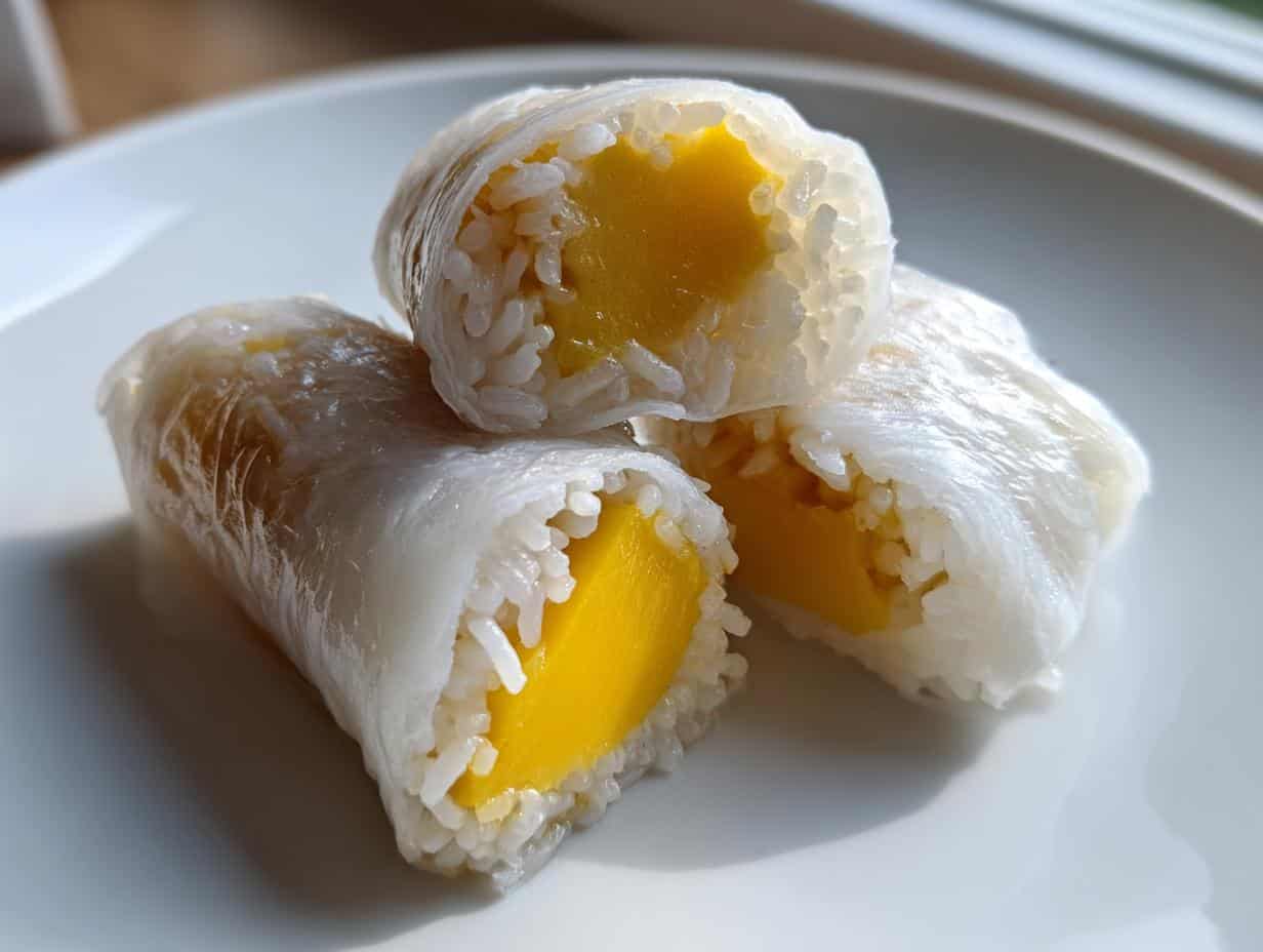 Heavenly 10-Minute Sweet Mango Sticky Rice Rolls
