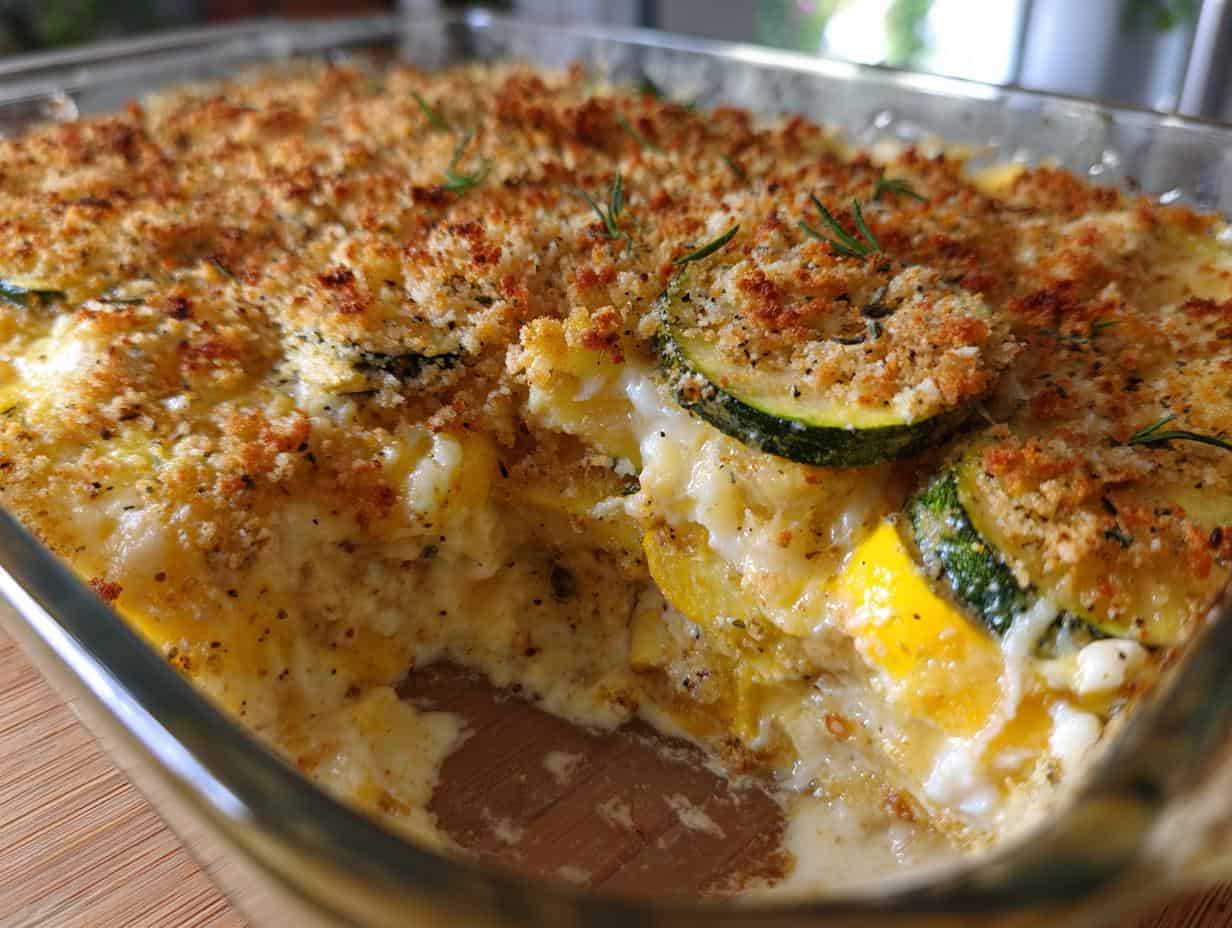 Disgustingly Good Yellow Squash and Zucchini Casserole