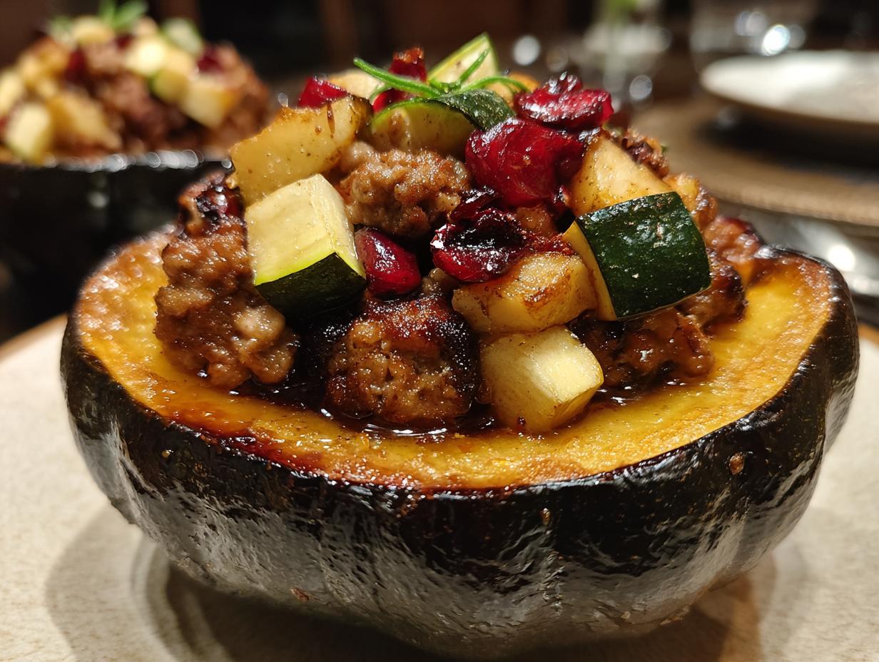 Disgustingly Delicious Cozy Stuffed Acorn Squash for Two