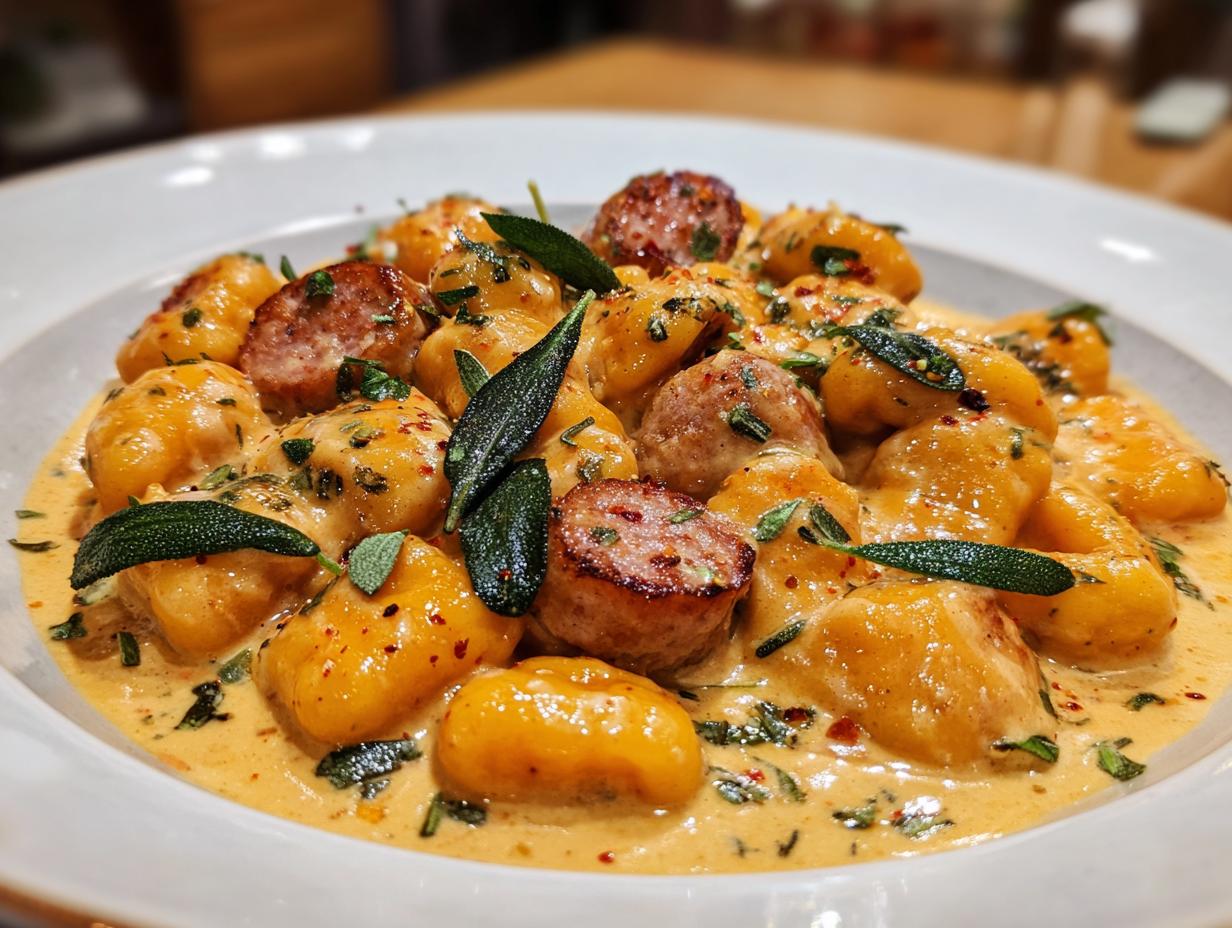 Devour 30-Minute Creamy Squash Gnocchi with Sausage Recipe