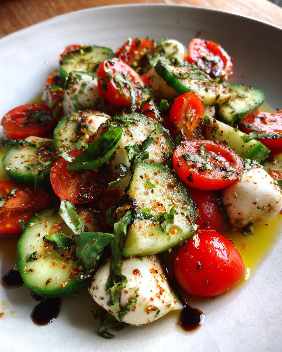 Fresh Cucumber Caprese Salad - detail 1