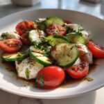 Fresh Cucumber Caprese Salad