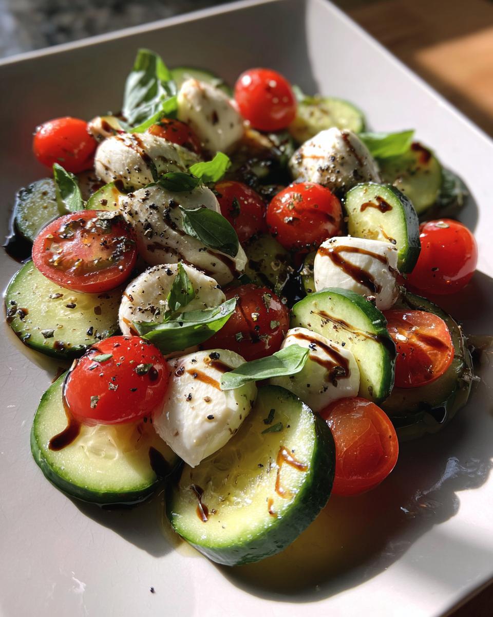 Fresh Cucumber Caprese Salad - detail 3