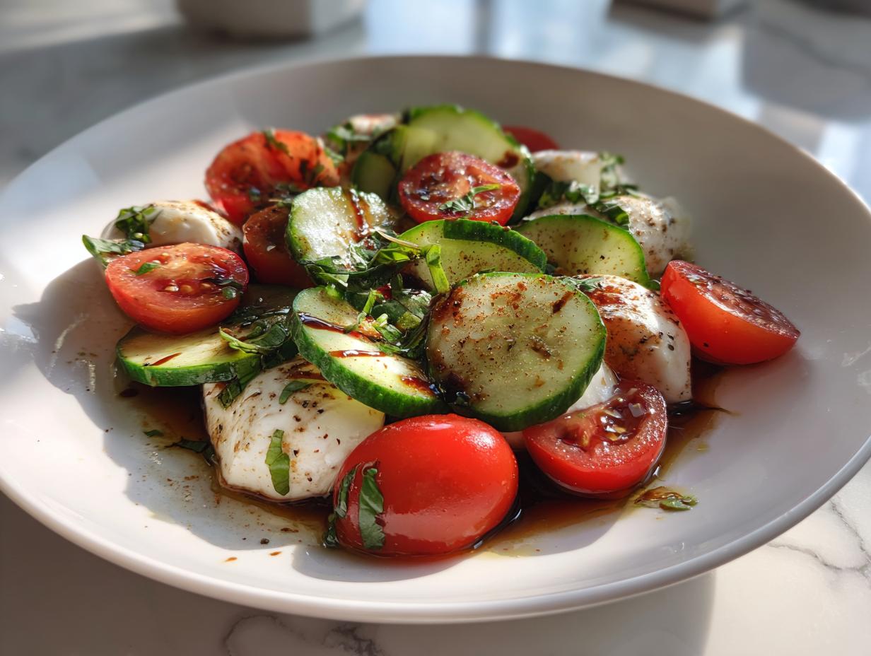 Fresh Cucumber Caprese Salad: 15-Minute Summer Joy
