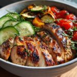 Fresh Grilled Chicken Bowls with Herbs and Veggies