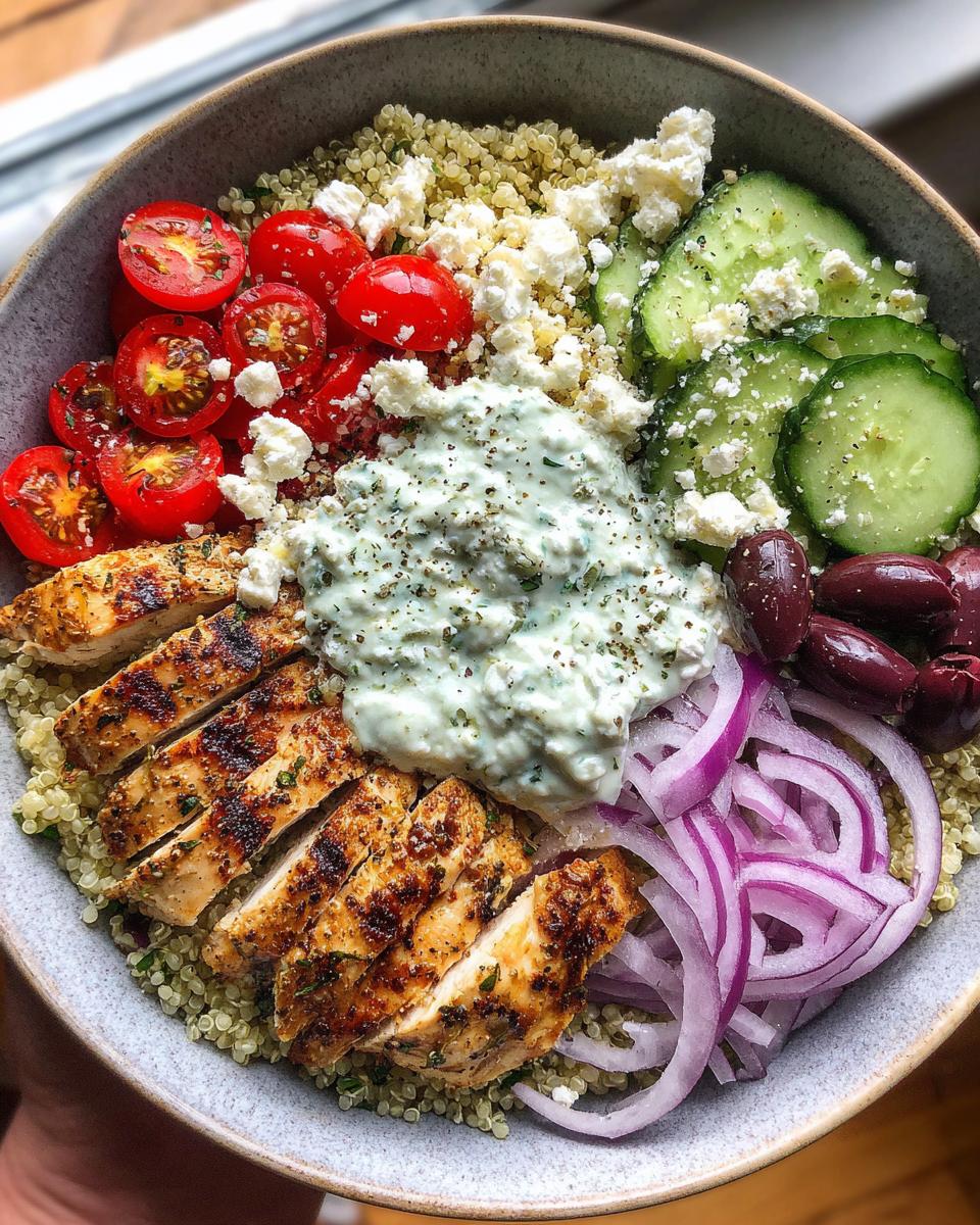 Healthy Greek Chicken Tzatziki Bowl Recipe - detail 1