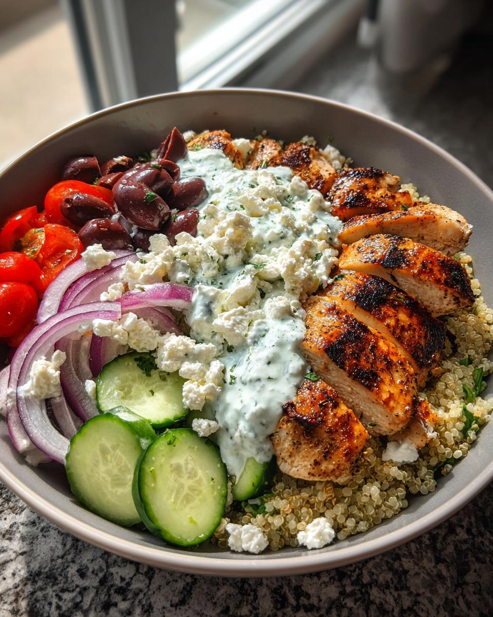 Healthy Greek Chicken Tzatziki Bowl Recipe - detail 2