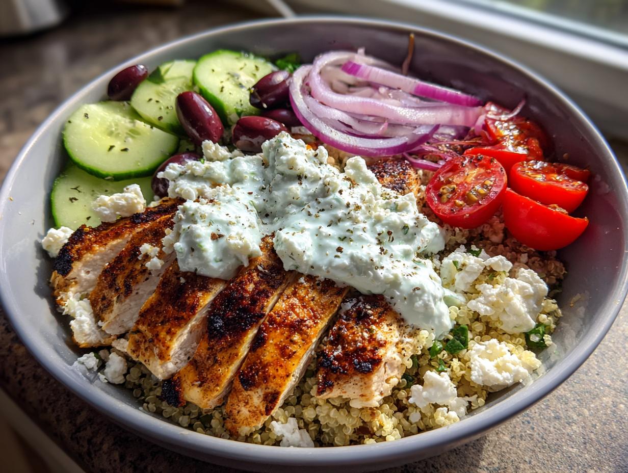 Fail-Proof Healthy Greek Chicken Tzatziki Bowl Recipe in 30