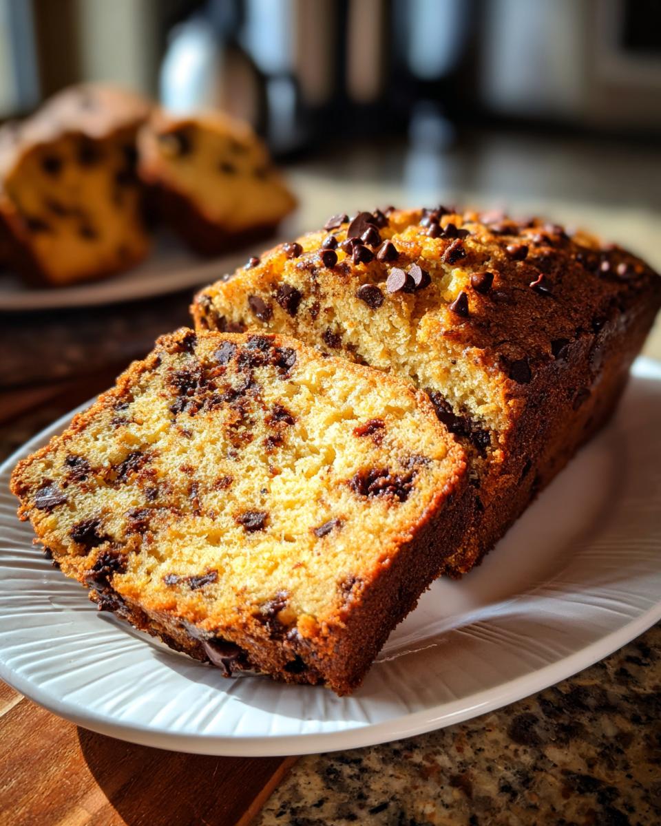 Vegan Pumpkin Chocolate Chip Bread - detail 1