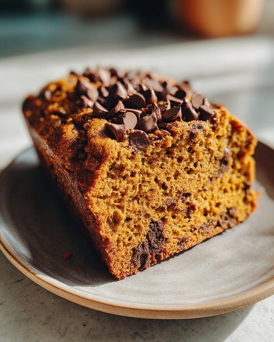 Vegan Pumpkin Chocolate Chip Bread - detail 2
